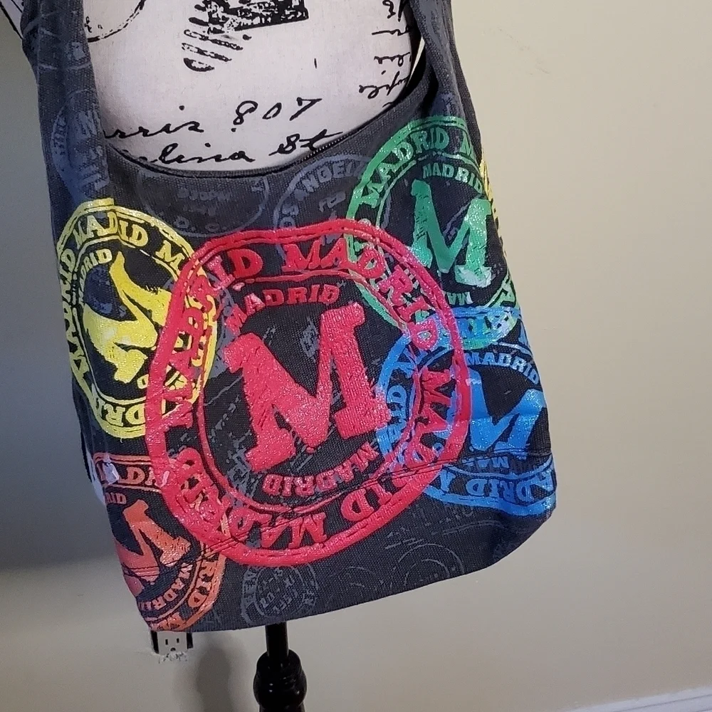 Grup LK Madrid Hobo Bag Painted Colorful Bohemian